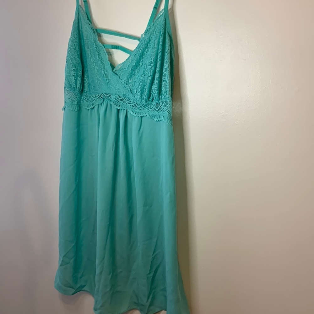 I-N-C International Concepts lace bodice chiffon chemise nightgown